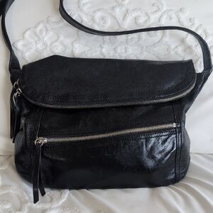 HOBO Shane Black 🖤 Leather Crossbody Handbag NWT